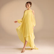 Camille | Pleated Poet Shoulder Mother of the Bride Dress