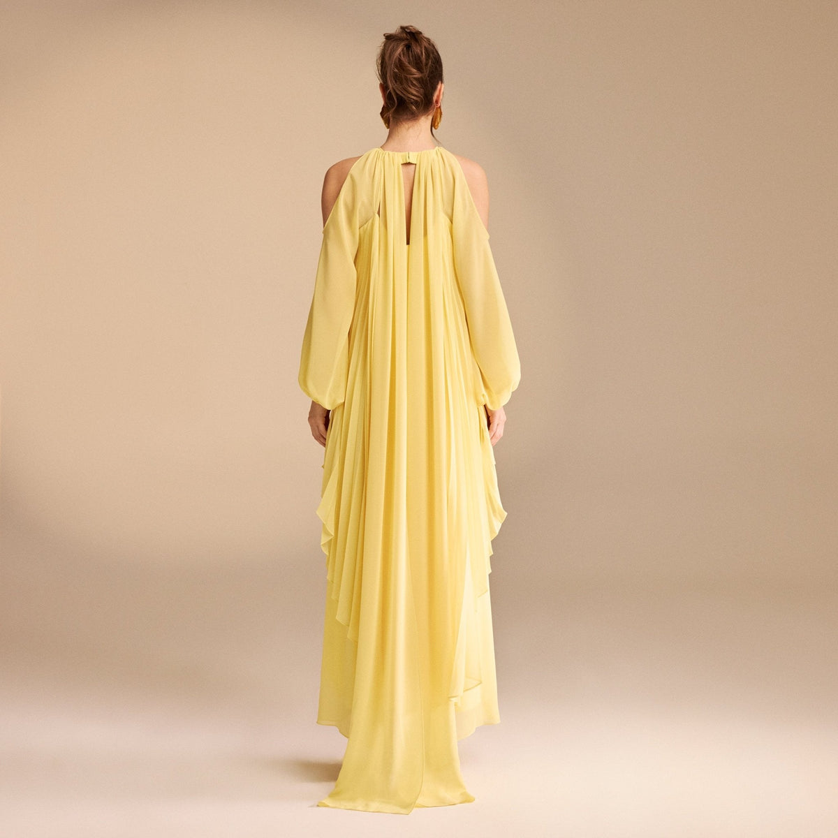 Camille | Pleated Poet Shoulder Mother of the Bride Dress