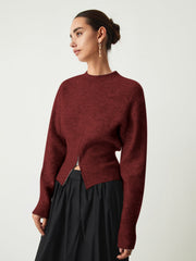 Camille | Relaxed Fit Half-Zip Fuzzy Sweater