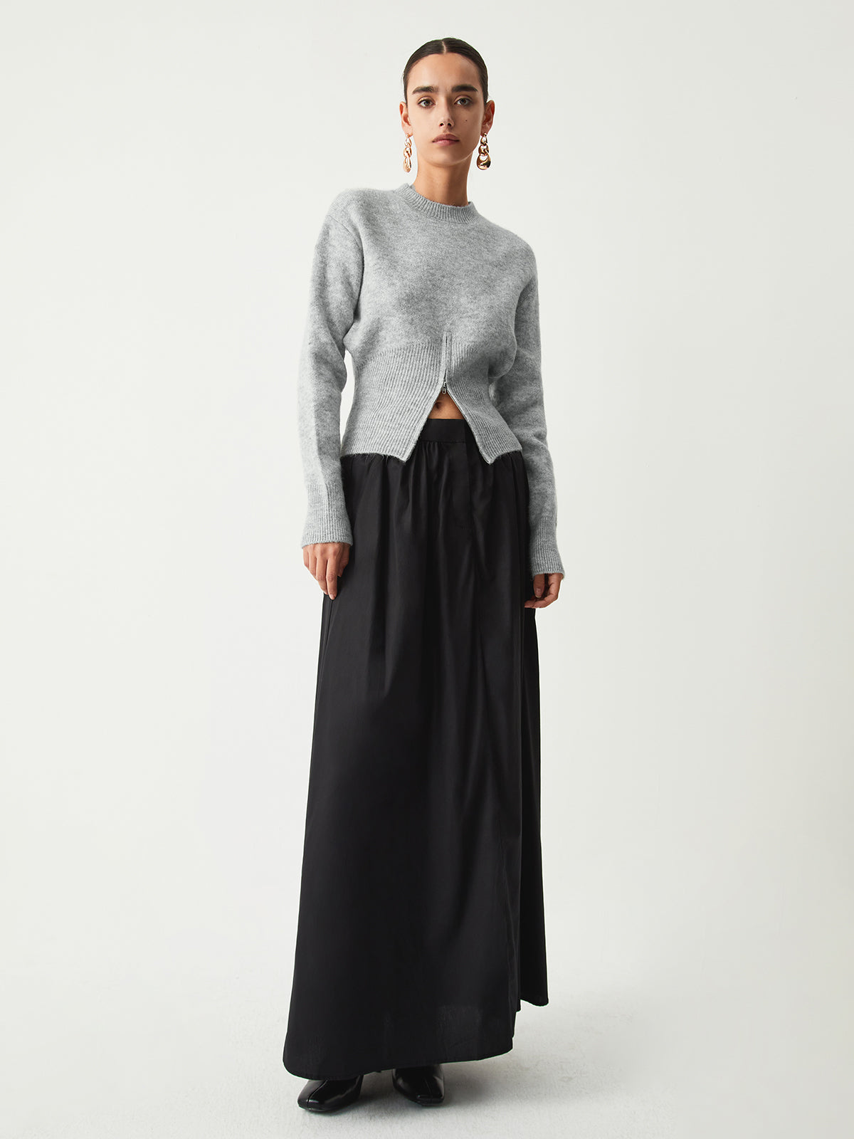 Camille | Relaxed Fit Half-Zip Fuzzy Sweater