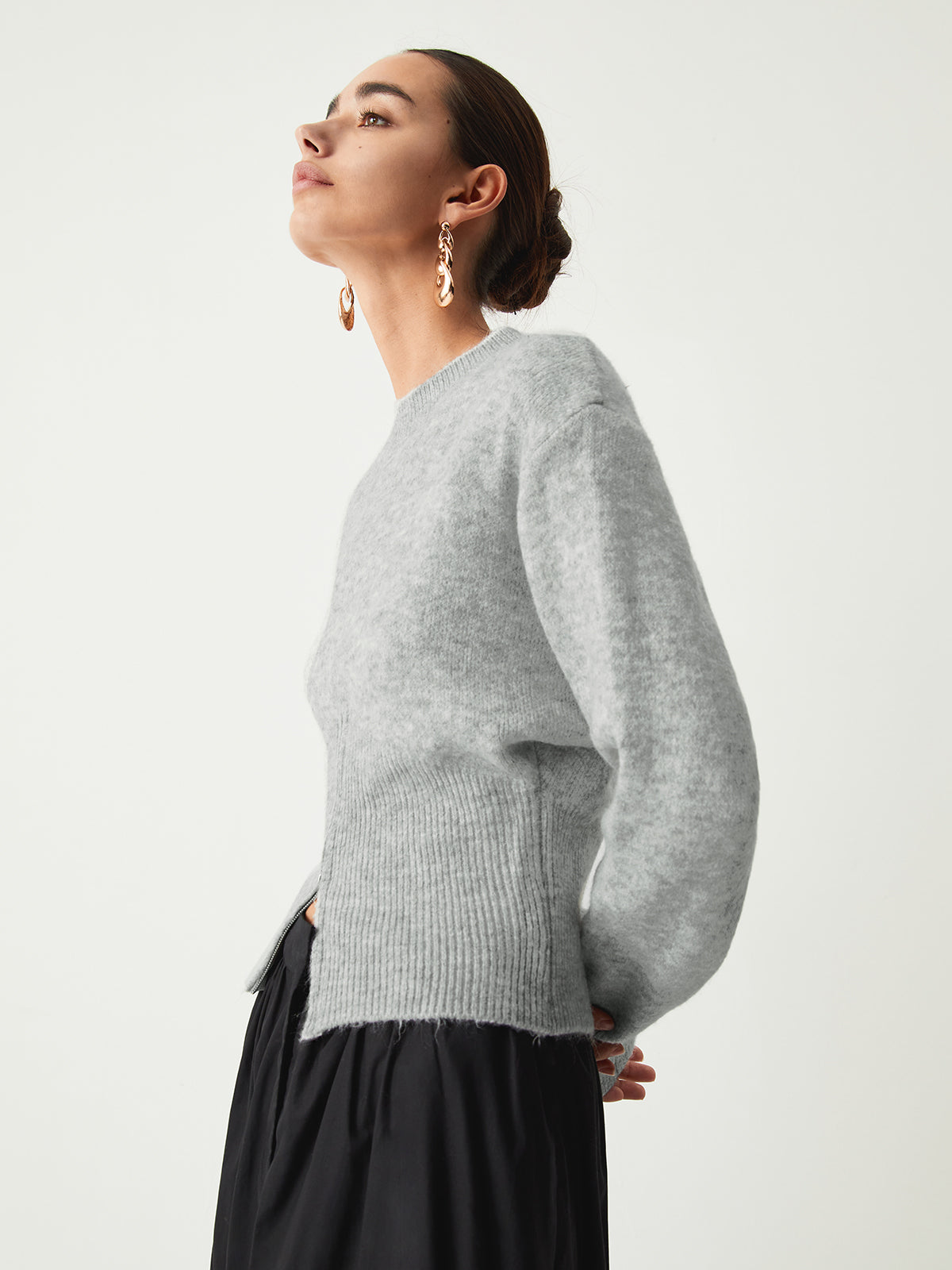 Camille | Relaxed Fit Half-Zip Fuzzy Sweater