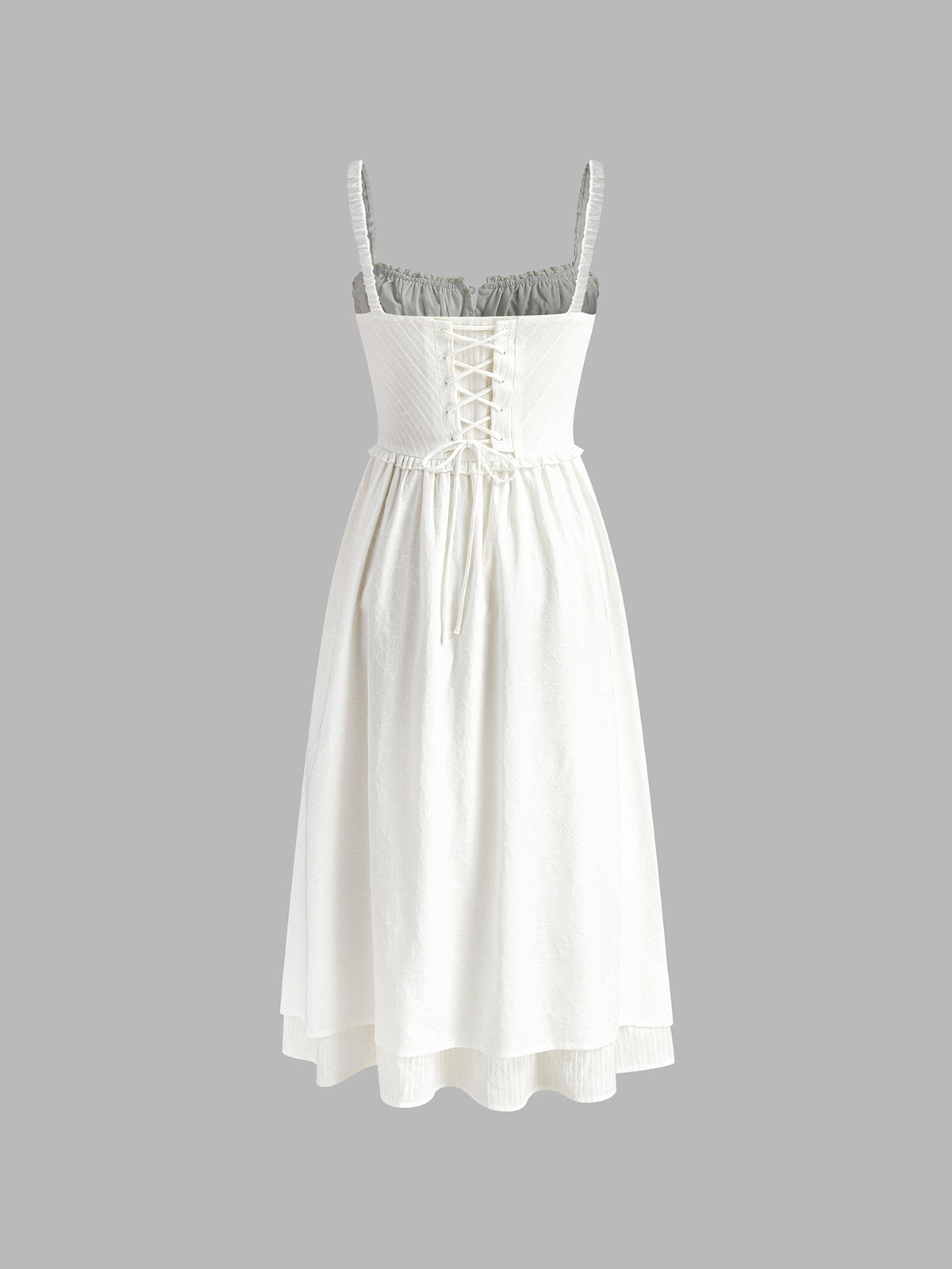 Celeste | Ruffle Hem Fitted Cotton Sundress