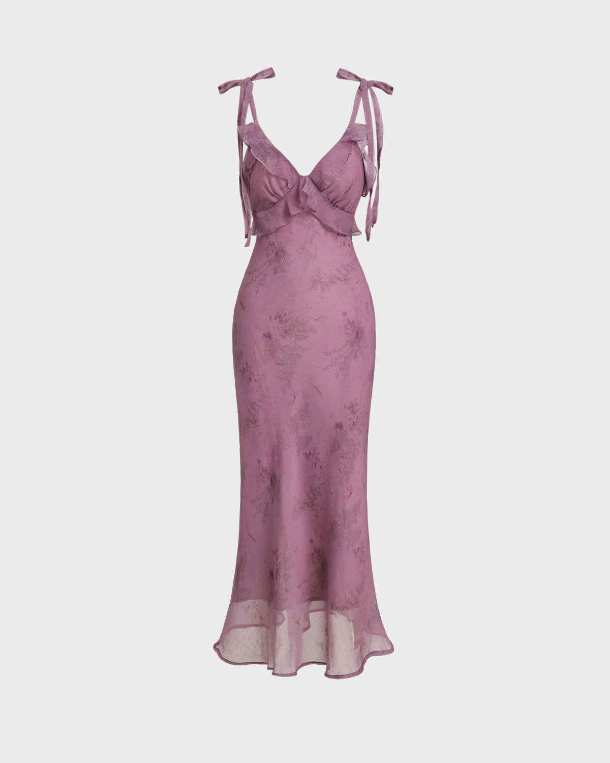Charlotte | A-Line Floral Ruffle Tie Strap Sundress