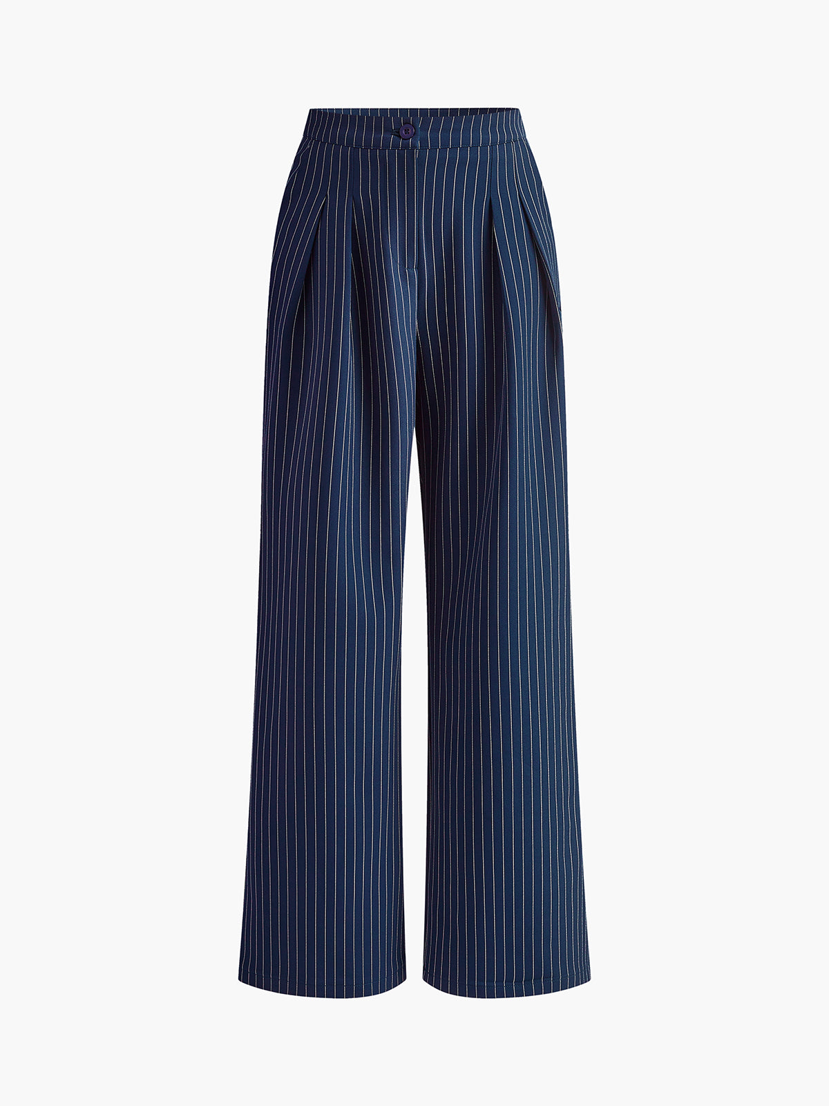 Charlotte | Pleated Pinstripe Wide-Leg Palazzo Trousers