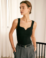 Charlotte | Ribbed V Neck Festival Outfit Tank Top