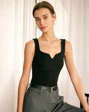 Charlotte | Ribbed V Neck Festival Outfit Tank Top