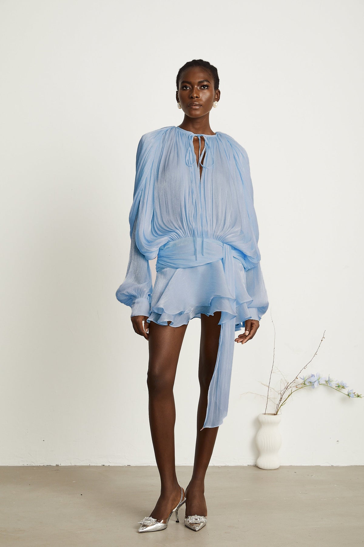 Claudia | Pleated Ruffled Mini Summer Dress