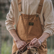 Claudia | Slim Fit Straight Leg Cotton Overalls