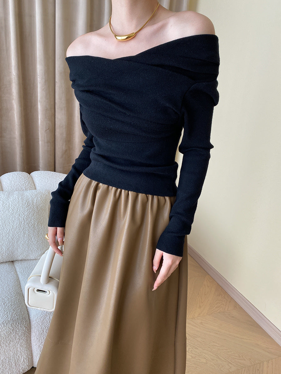 Clementine | Off Shoulder Wrap Knit Top