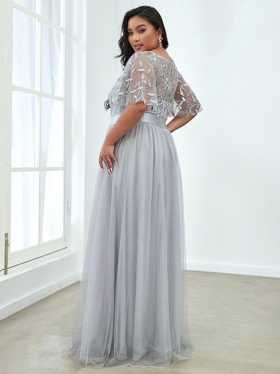 Cleo | A-Line Ruffle Sleeve Prom Dress