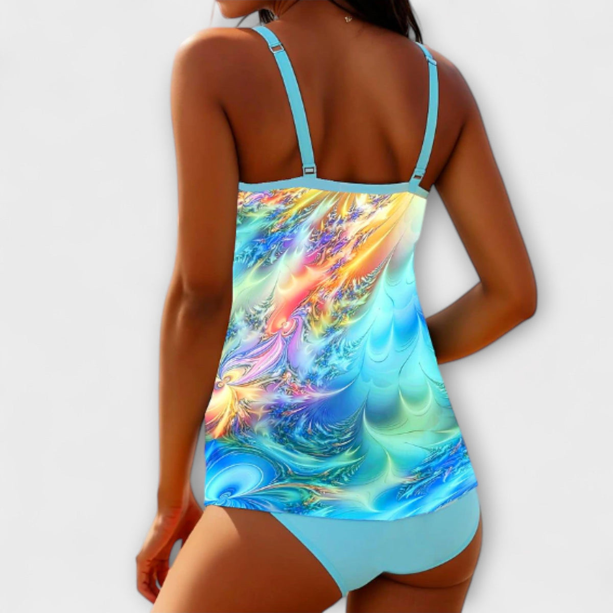 Cora | Relaxed Fit Printed Tankini Swimsuit Set