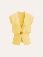 Cora | V-Neck Buttoned Holiday Clothes Sweater Vest