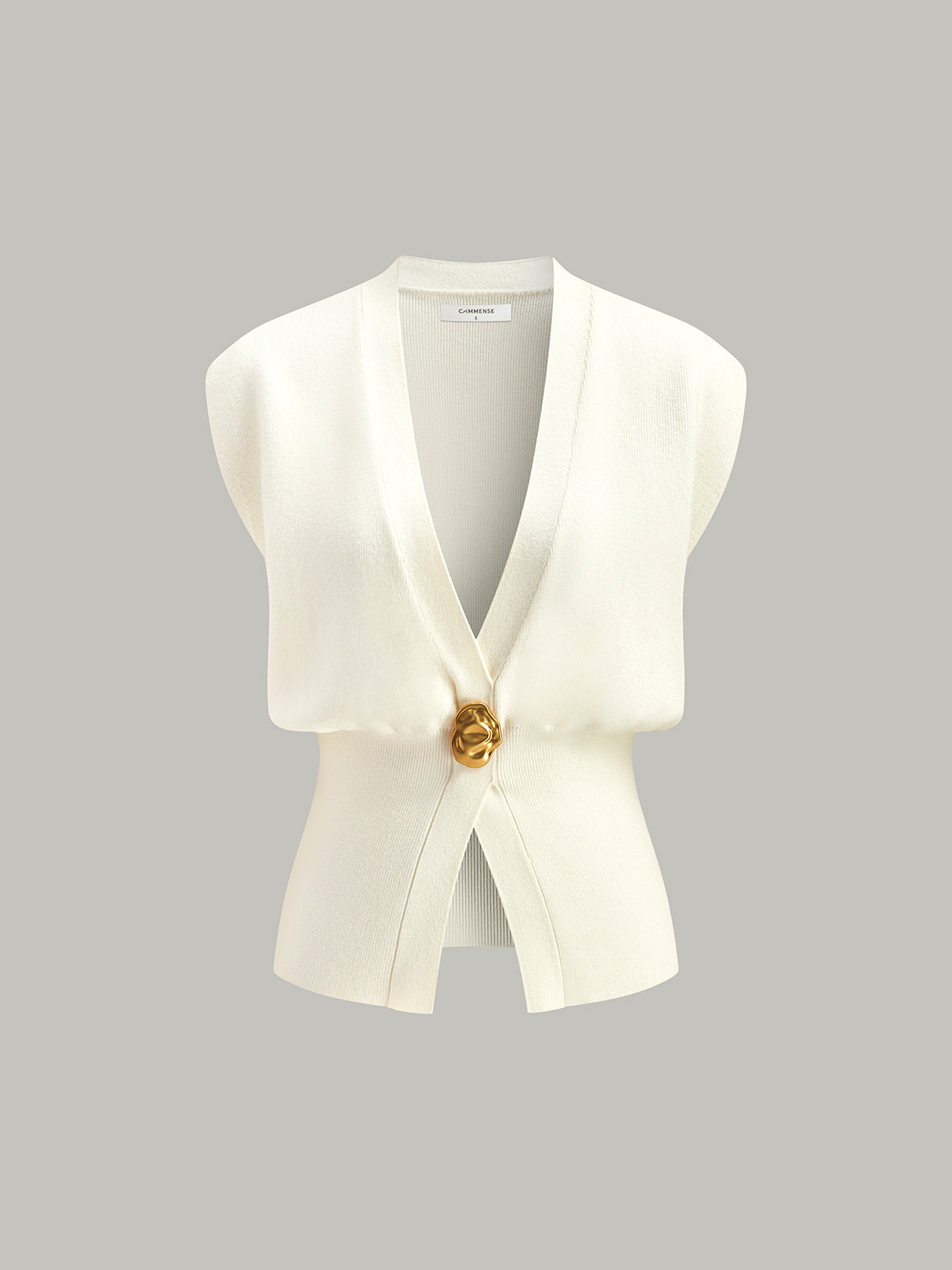 Cora | V-Neck Buttoned Holiday Clothes Sweater Vest