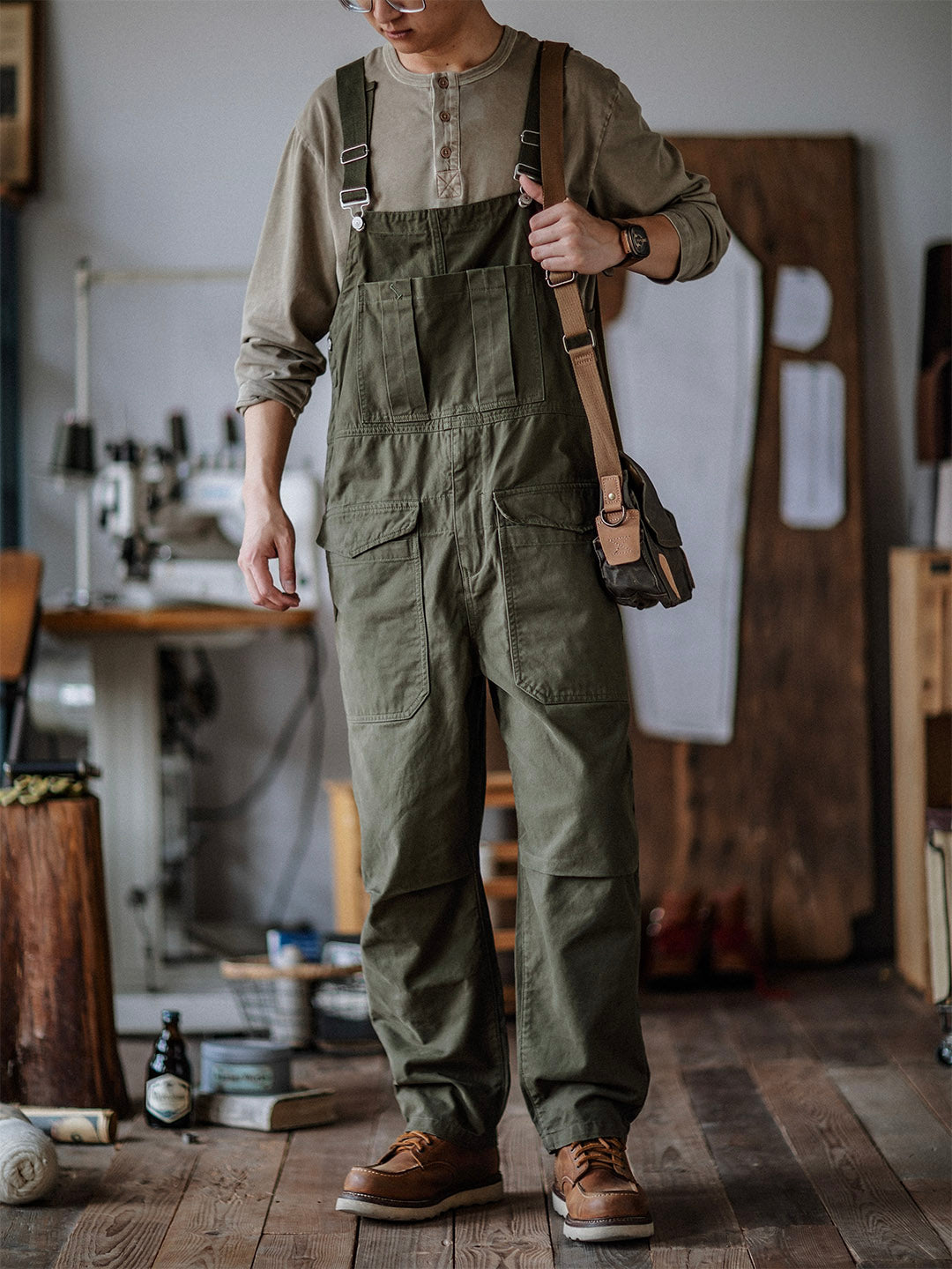 Cosima | Relaxed Fit Cotton Bib Overalls