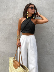 Dahlia | Crisscross Festival Outfit Halter Tank Top