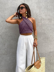 Dahlia | Crisscross Festival Outfit Halter Tank Top