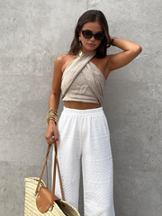 Dahlia | Crisscross Festival Outfit Halter Tank Top