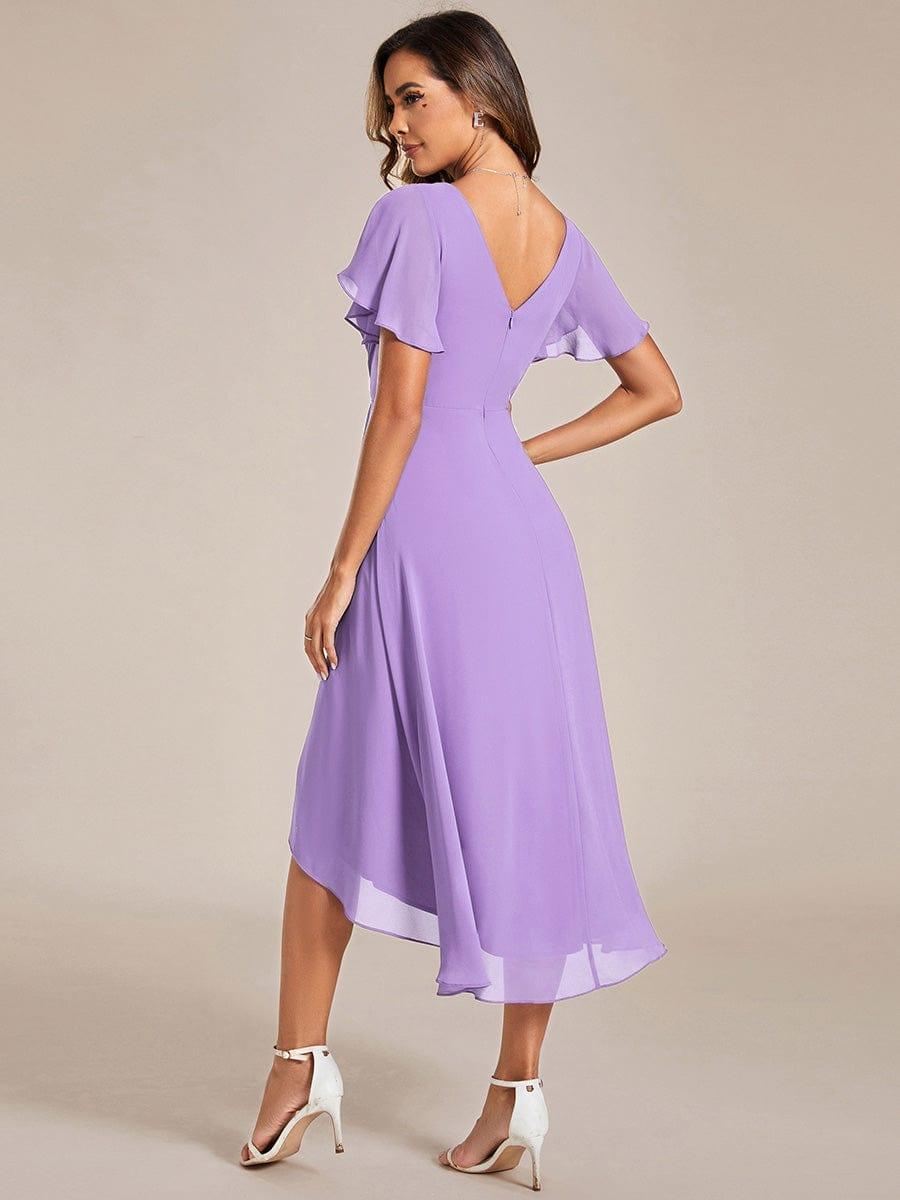 Daisy | A-Line V Neck High-Low Wedding Guest Dress