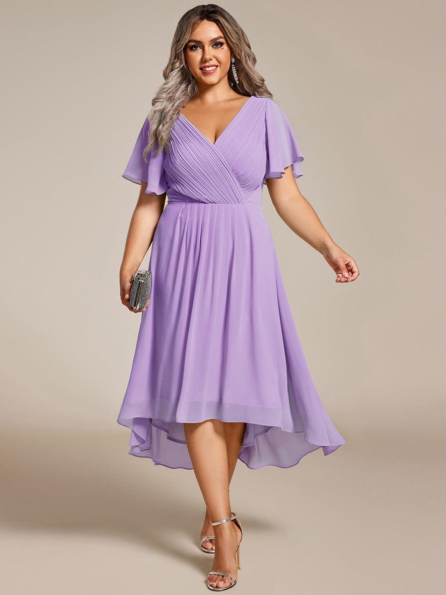 Daisy | A-Line V Neck High-Low Wedding Guest Dress