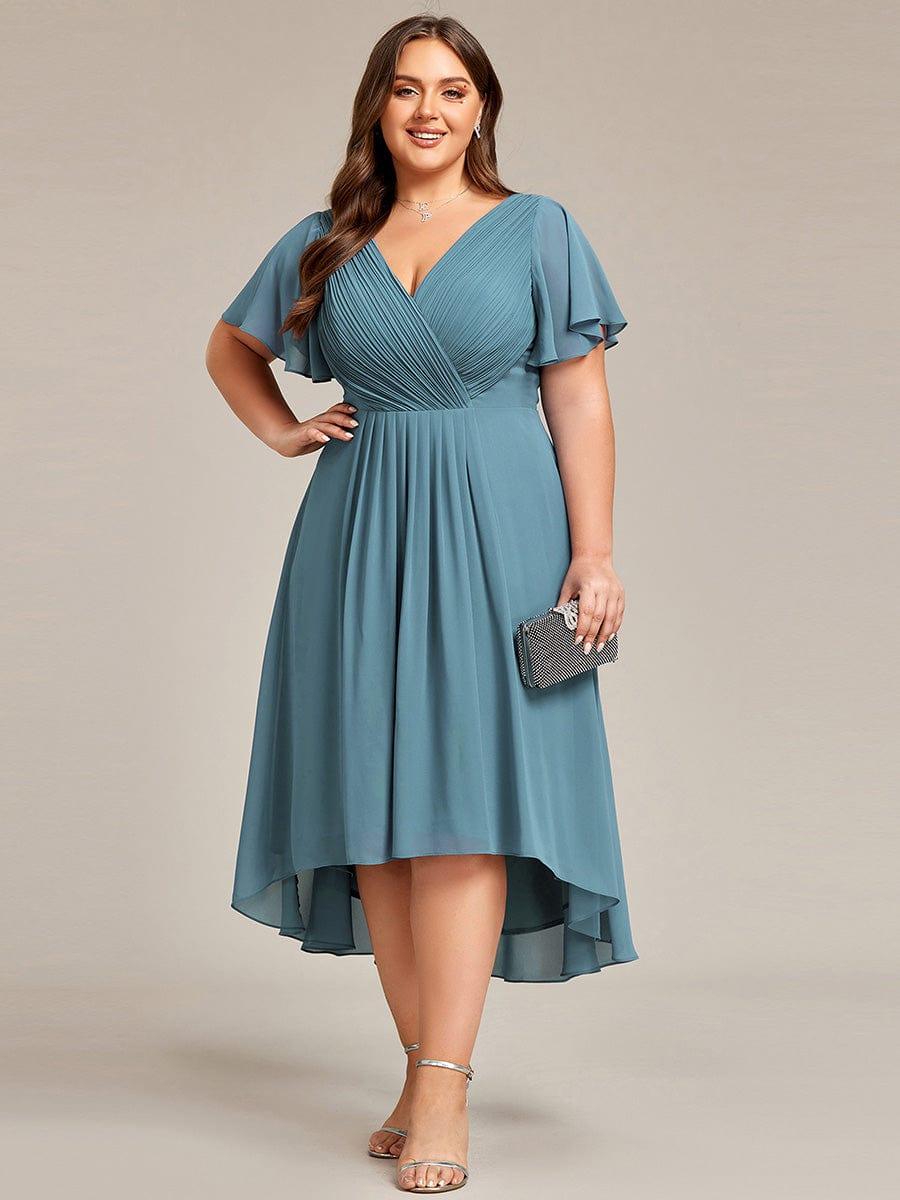Daisy | A-Line V Neck High-Low Wedding Guest Dress