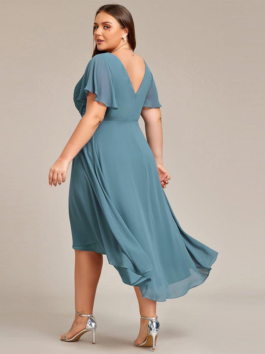 Daisy | A-Line V Neck High-Low Wedding Guest Dress