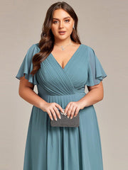 Daisy | A-Line V Neck High-Low Wedding Guest Dress