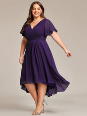 Daisy | A-Line V Neck High-Low Wedding Guest Dress