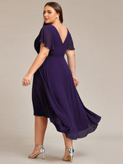 Daisy | A-Line V Neck High-Low Wedding Guest Dress