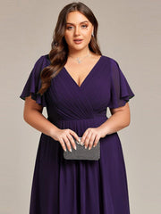 Daisy | A-Line V Neck High-Low Wedding Guest Dress