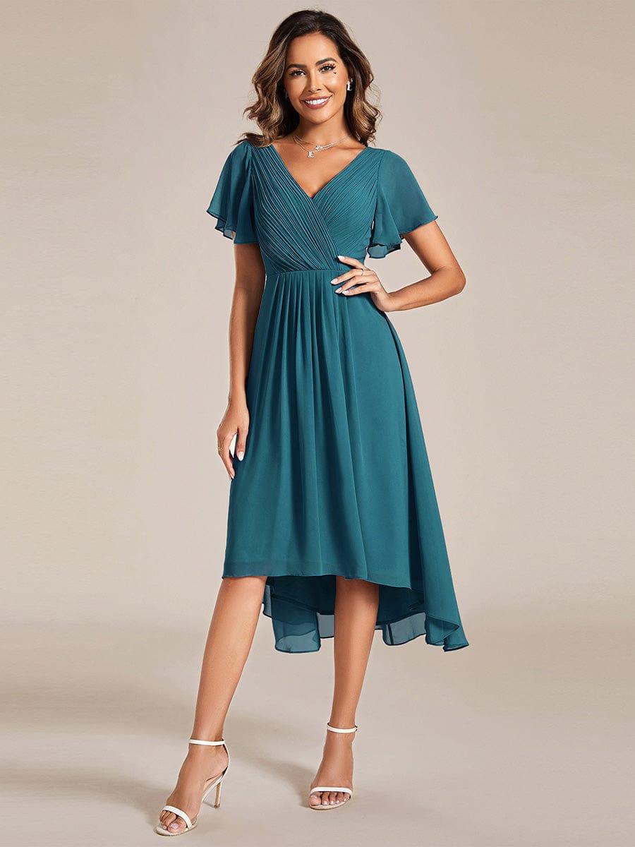 Daisy | A-Line V Neck High-Low Wedding Guest Dress