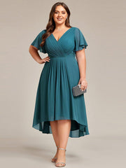 Daisy | A-Line V Neck High-Low Wedding Guest Dress