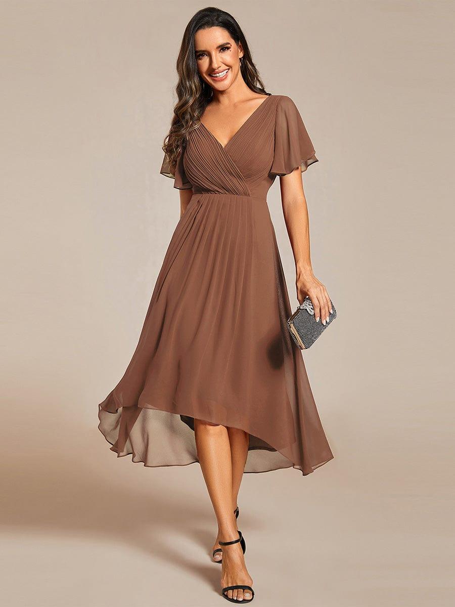 Daisy | A-Line V Neck High-Low Wedding Guest Dress