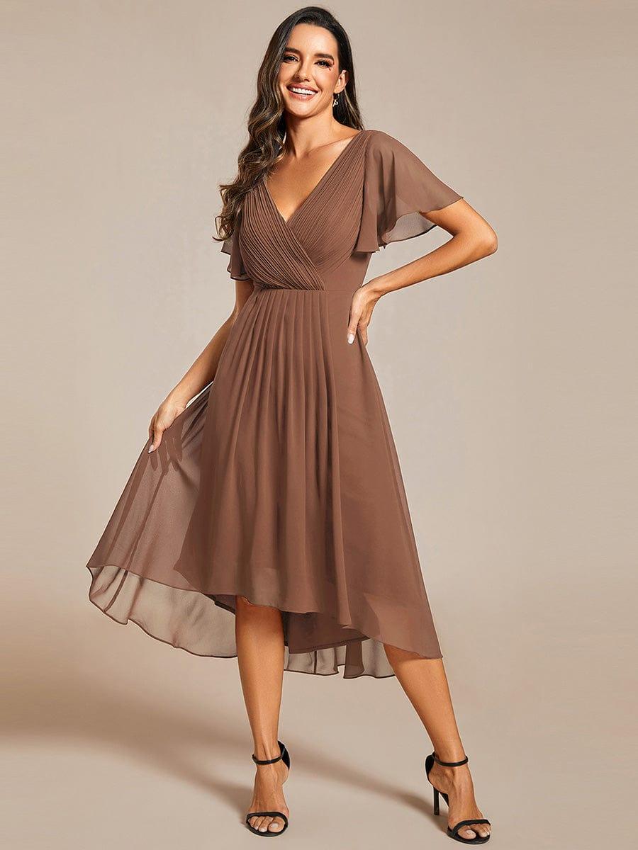Daisy | A-Line V Neck High-Low Wedding Guest Dress