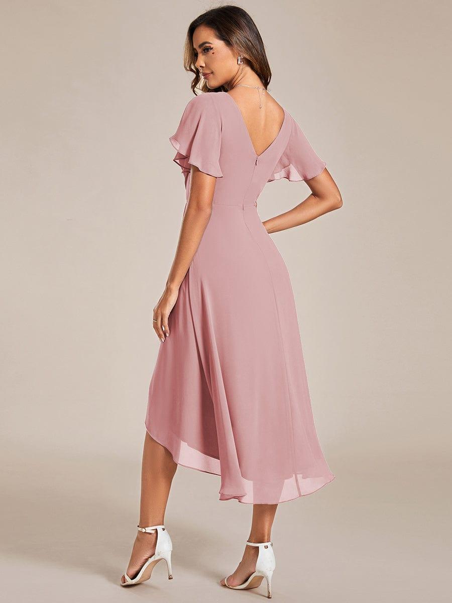 Daisy | A-Line V Neck High-Low Wedding Guest Dress