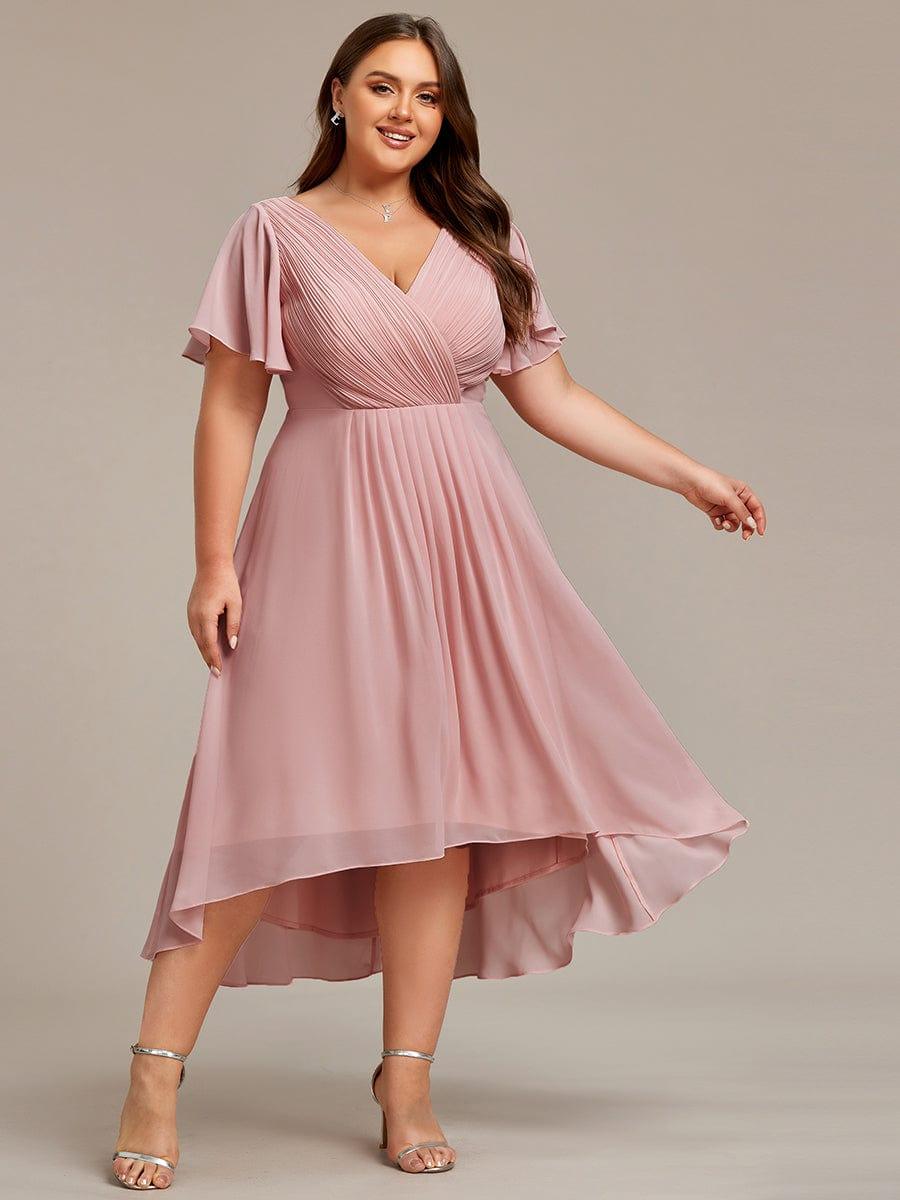 Daisy | A-Line V Neck High-Low Wedding Guest Dress