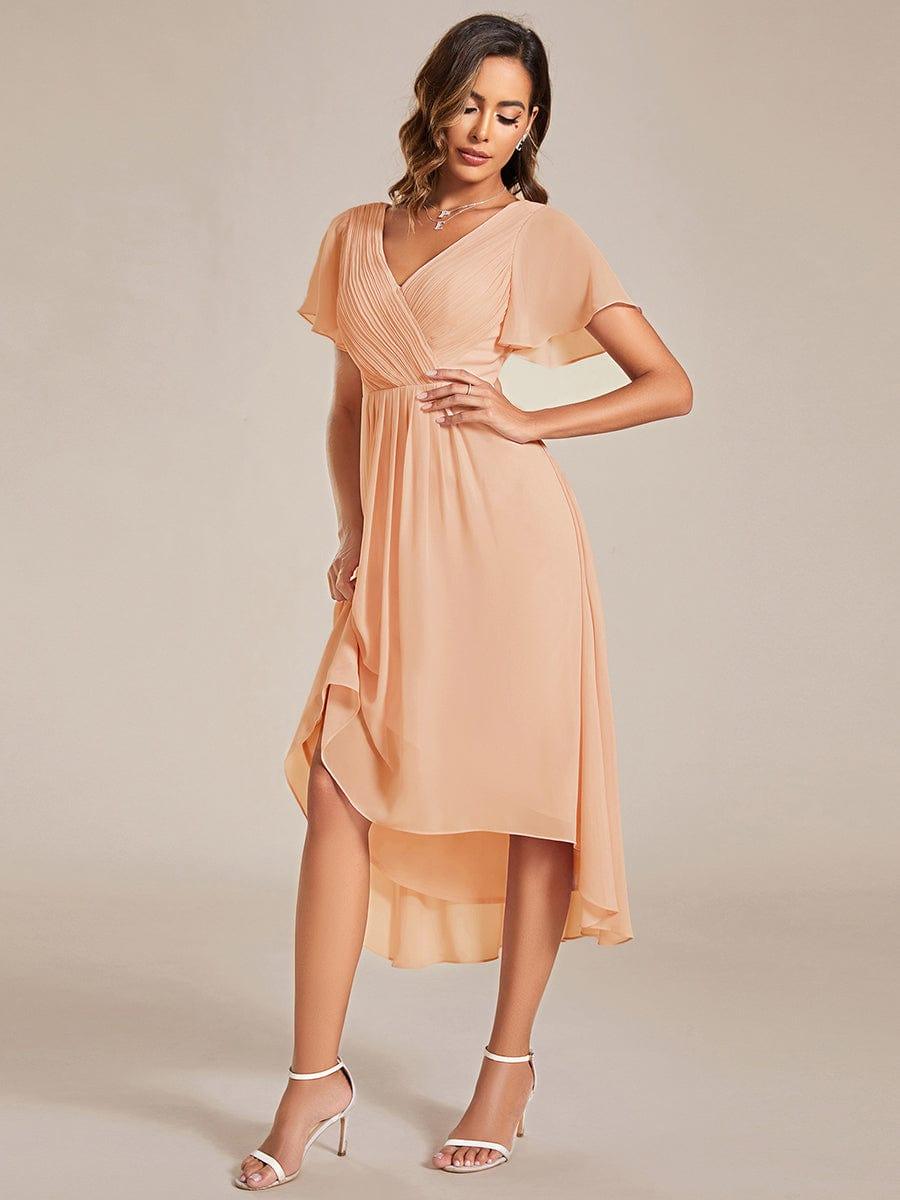 Daisy | A-Line V Neck High-Low Wedding Guest Dress