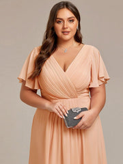 Daisy | A-Line V Neck High-Low Wedding Guest Dress