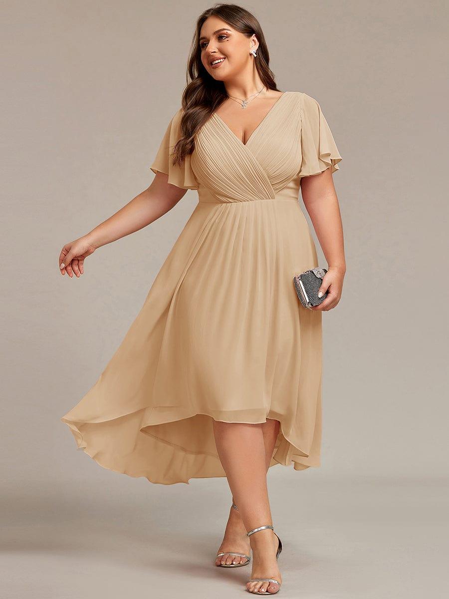 Daisy | A-Line V Neck High-Low Wedding Guest Dress