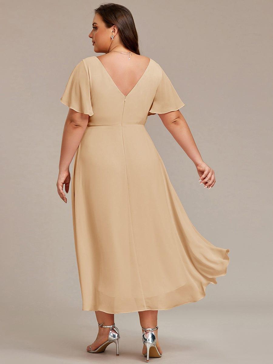 Daisy | A-Line V Neck High-Low Wedding Guest Dress