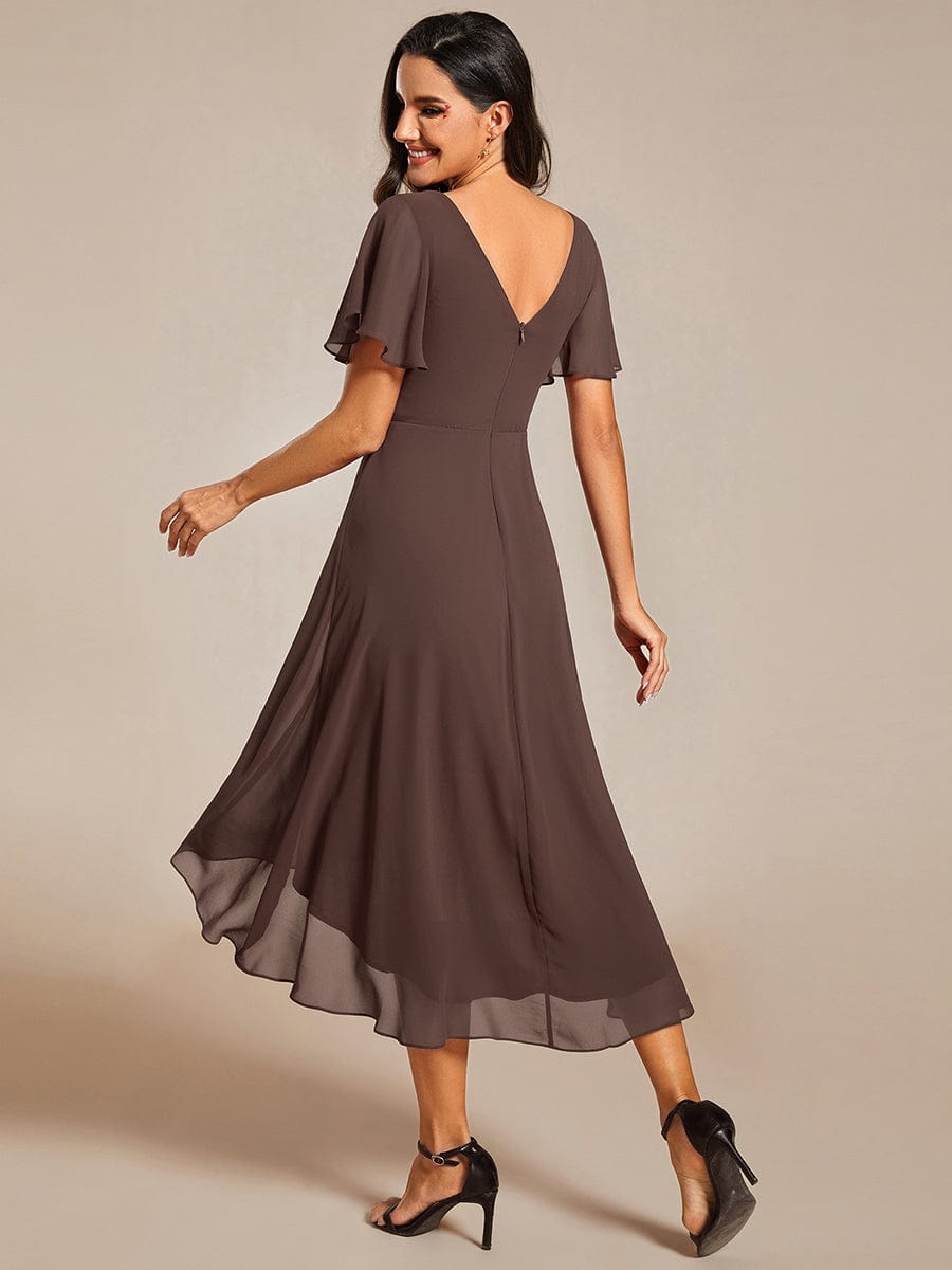 Daisy | A-Line V Neck High-Low Wedding Guest Dress