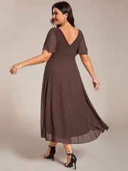 Daisy | A-Line V Neck High-Low Wedding Guest Dress