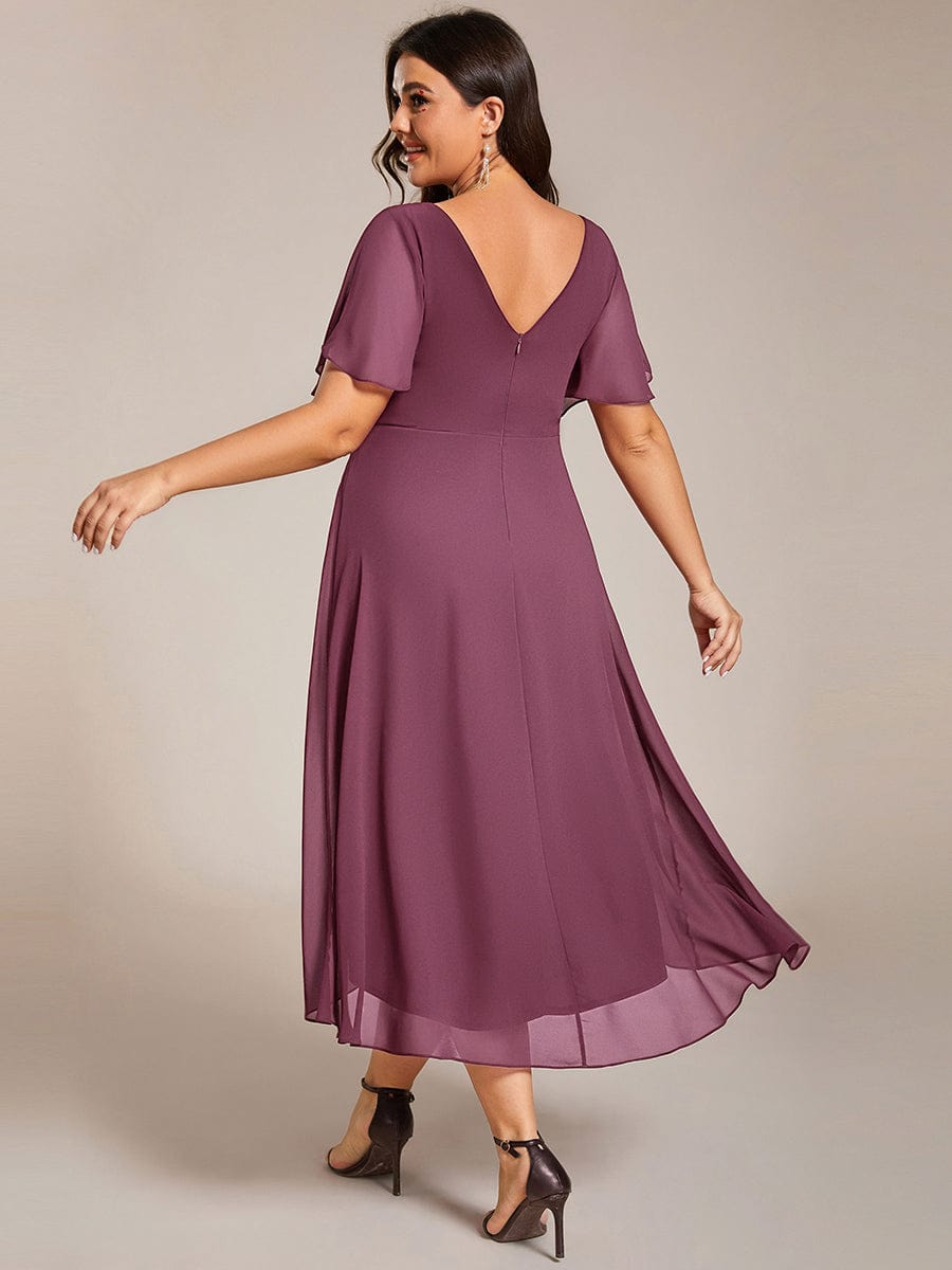 Daisy | A-Line V Neck High-Low Wedding Guest Dress
