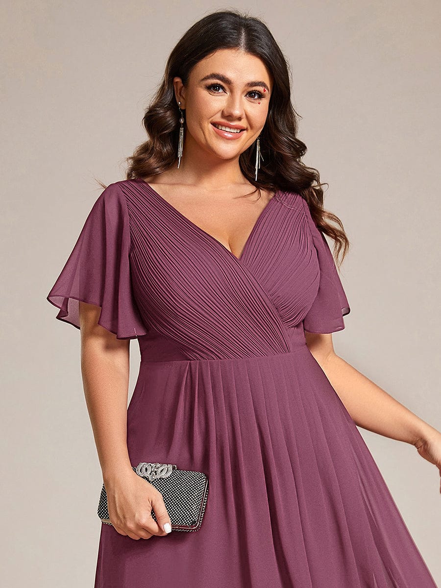 Daisy | A-Line V Neck High-Low Wedding Guest Dress