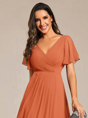 Daisy | A-Line V Neck High-Low Wedding Guest Dress