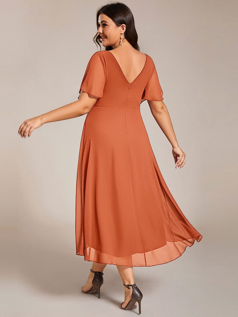 Daisy | A-Line V Neck High-Low Wedding Guest Dress