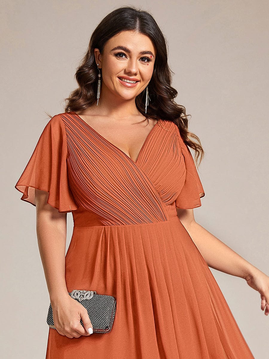 Daisy | A-Line V Neck High-Low Wedding Guest Dress