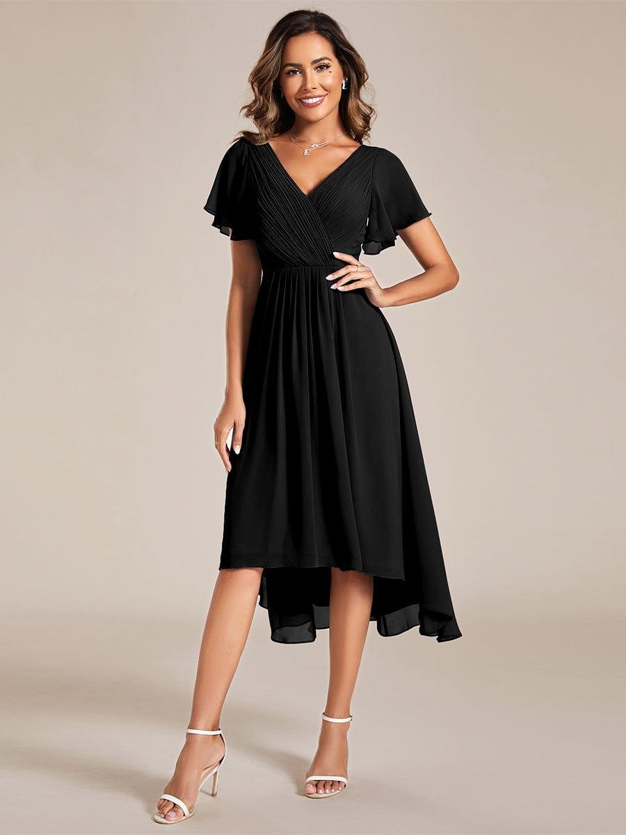 Daisy | A-Line V Neck High-Low Wedding Guest Dress
