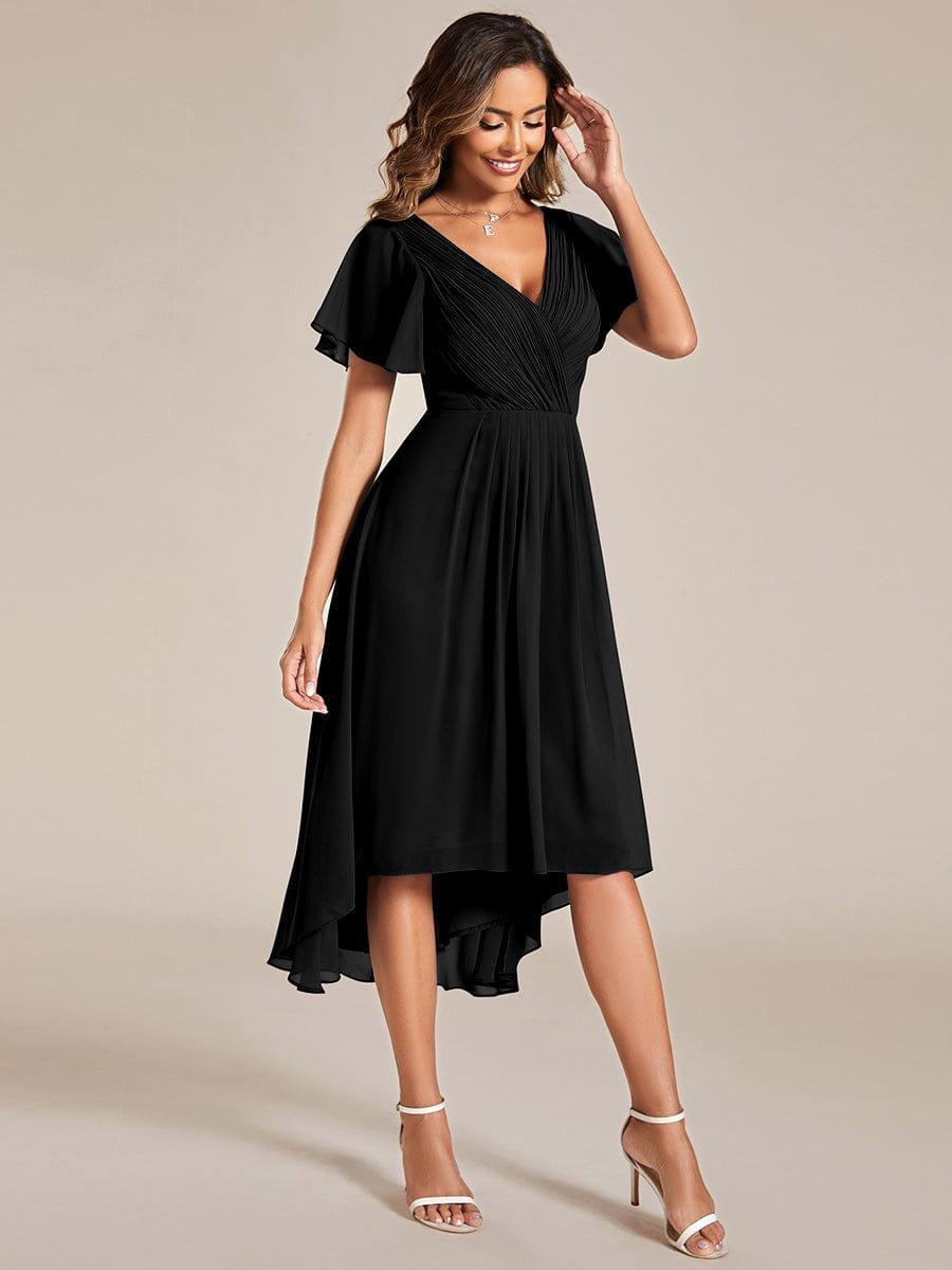 Daisy | A-Line V Neck High-Low Wedding Guest Dress