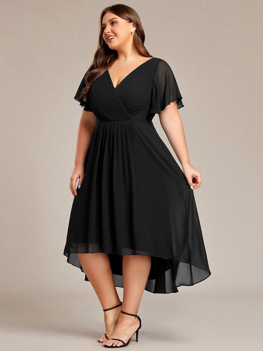 Daisy | A-Line V Neck High-Low Wedding Guest Dress