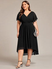 Daisy | A-Line V Neck High-Low Wedding Guest Dress